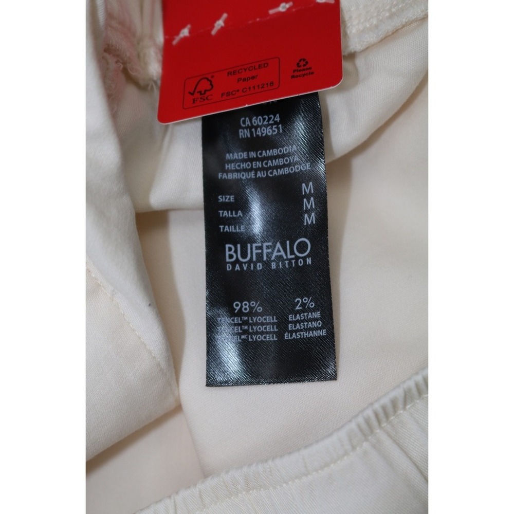 Buffalo David Bitton Women's Soft Tencel Pull-On Jogger Cream Sz M Drawstring - Picture 9 of 15